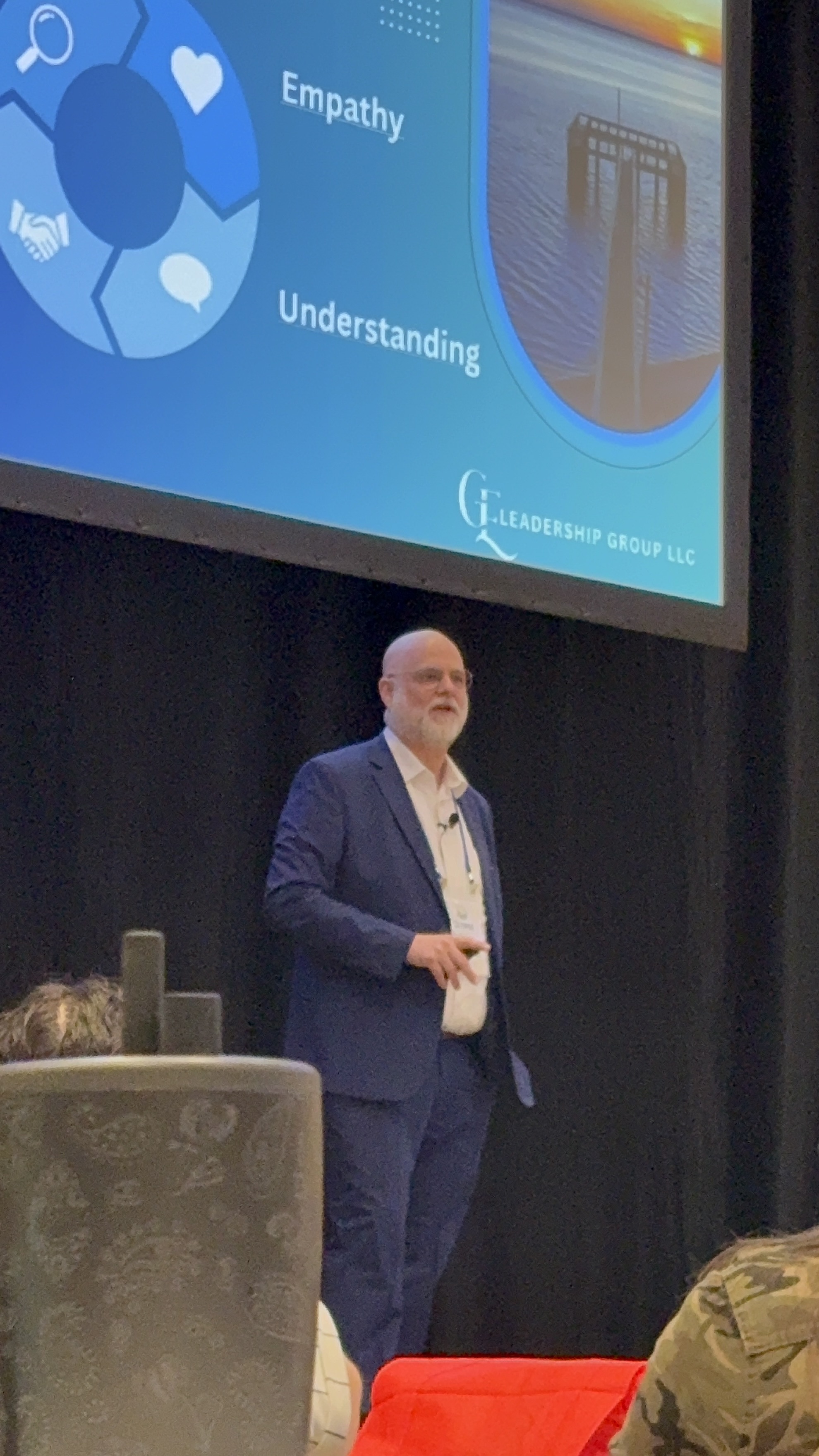 George Engel presenting at a leadership event